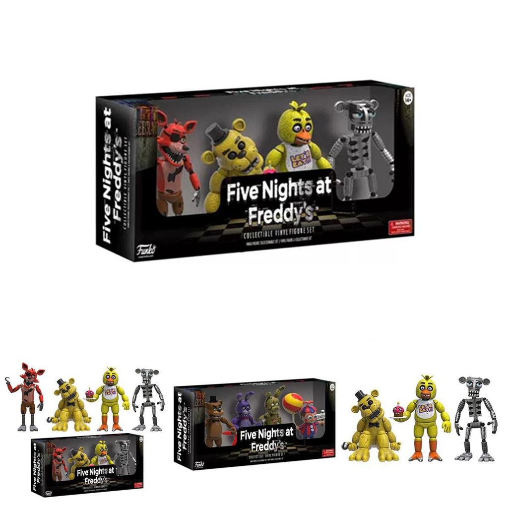Atemberaubende 4 Stück Five Nights At Freddy's Pizza Simulator Actionfiguren für die ultimative Sammlung