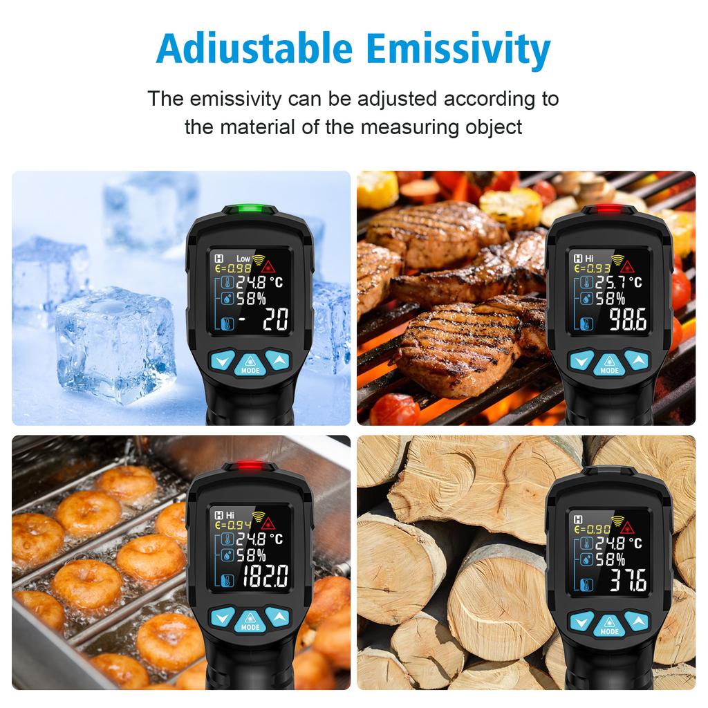 IR01A/B/C Non-Contact Digital Infrared Thermometer High Precision Industrial Temperature Meter Outdoor Hygrometer IR Thermometer