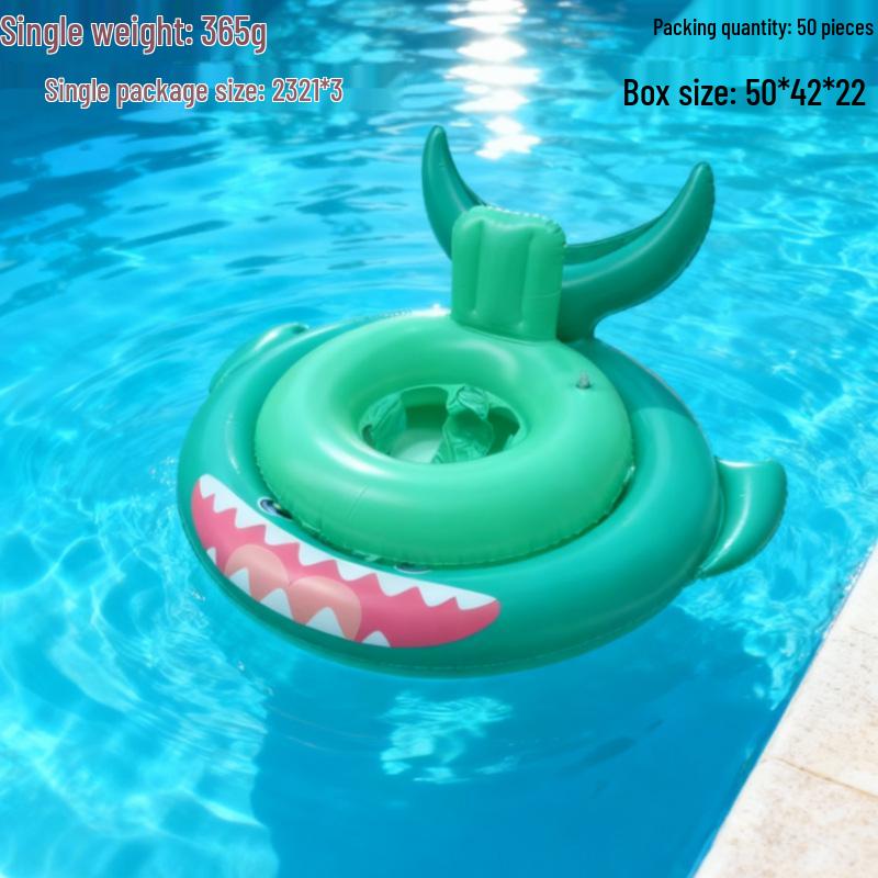 Large Toddler Boat-Themed Swimming Ring with Canopy & Steering Wheel