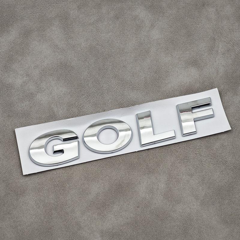 For VW Volkswagen Jetta MK5 Golf 3D ABS Chrome Black Logo GOLF Emblem Letters Sticker Car Rear Trunk Badge For Volkswagen VW Gol