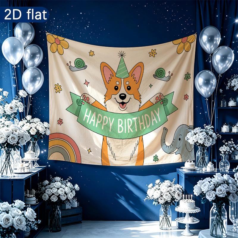 1pc 2D Flat Party Banner - Polyester Banner