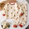 Copii Băieți Fete Pijamale calde Tricou cu mânecă lungă de desene animate drăguț + Pantaloni Copii mici Bebeluși Lenjerie de toamnă Seturi de îmbrăcăminte