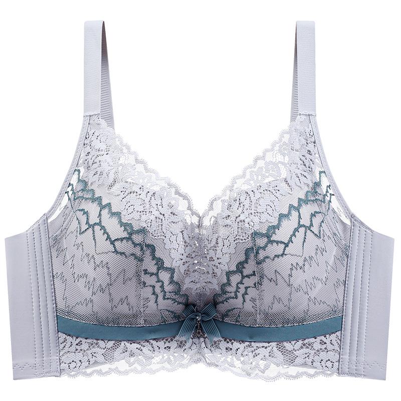 Lace Wire-Free Adjustable Push-Up Bra for Small Bust - Seamless, Breathable, Anti-Sagging Women's Underwear