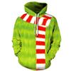 Christmas Fashion Print Loose Men'S And Women'S Thin Hooded Sweater