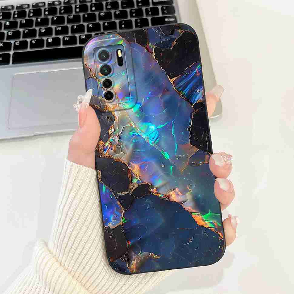 Für Huawei Nova 7 SE CDY-AN00 Weiches Silikon Modeblumen Hülle Für Huawei Nova7 SE Nova 7se 6.5" Niedliche Cartoon Stoßstange Schale