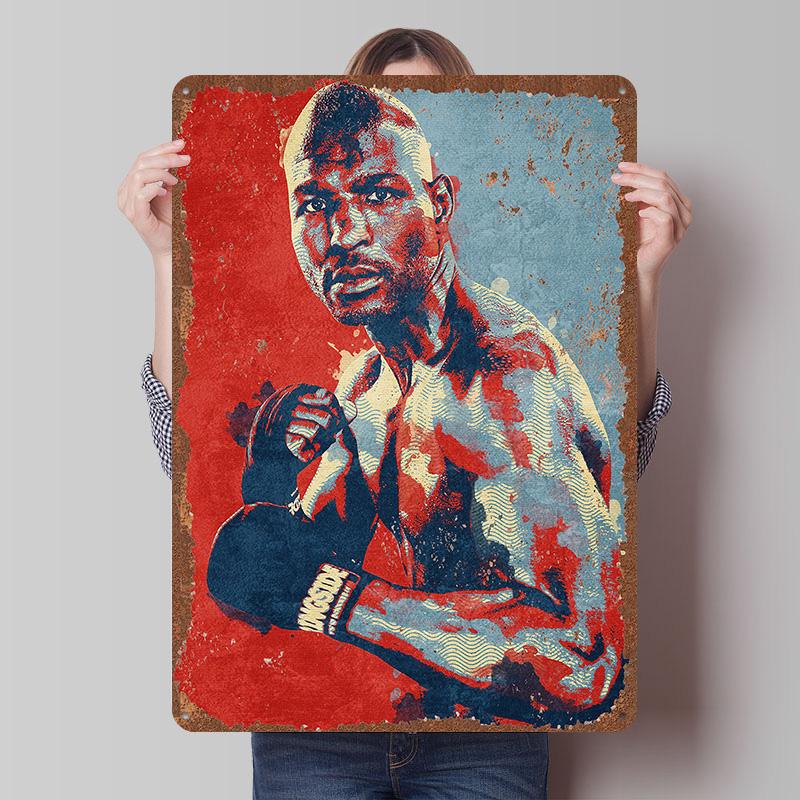 Bernard Hopkins Boxer Metal Posters Custom Vintage Metal Signs Wall Art Tin Plaque for Man Cave Modern Home Decoration Luxury