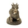 Kartique Brass Nandi Bull Idol Antique Finish Sacred Cow Statue Indian Religious Decor Vastu
