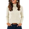 Women's Slim Fit Turtleneck Pullover Sweater for Casual Daily Wear