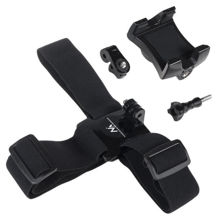 Bandeau de sport - maclean - mc-825 - support universel - adaptateur gopro - plastique noir