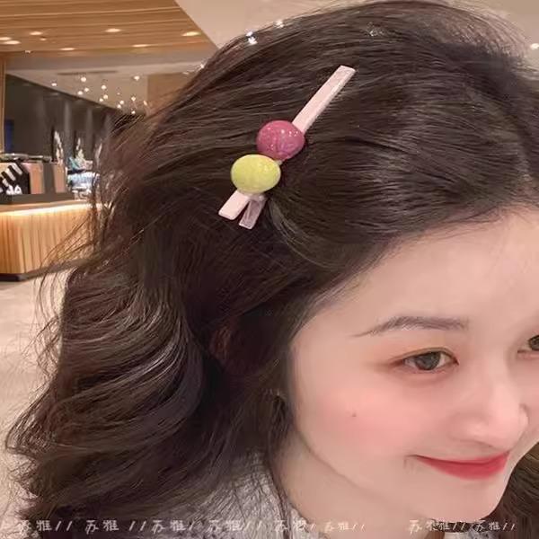 Korean Candy Color Women's Hair Clip - Stylish Bangs & Side Hairpin