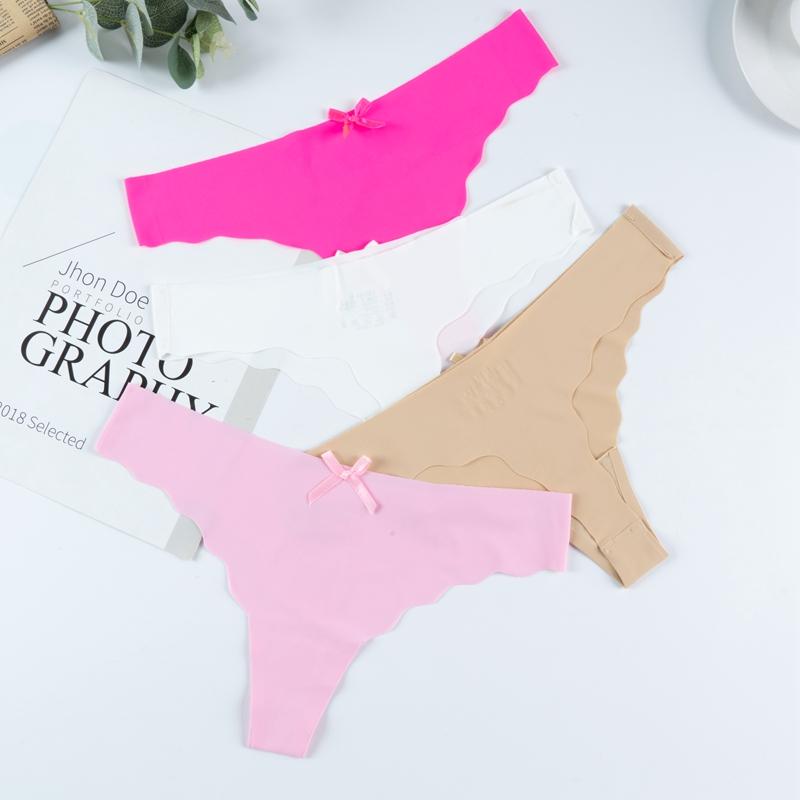 Women's Sexy Thongs G-string Underwear Panties Thin Breathable Low Waist T Back Female Seamless Comfortable Thong Lingerie