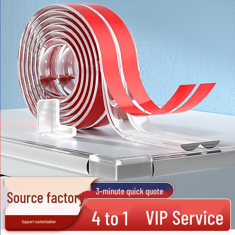 Odorless Transparent Table Edge Protection Strip 4 right-angle corner protectors