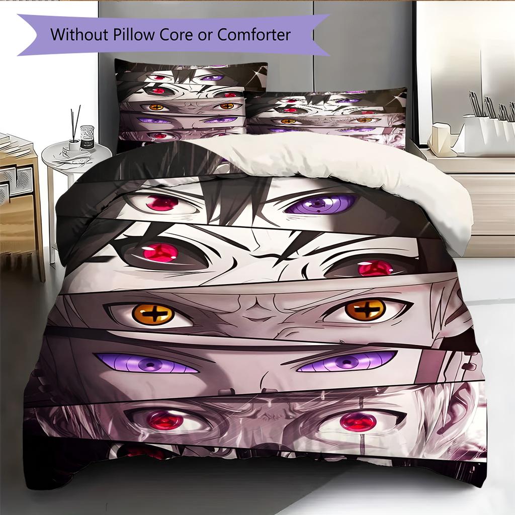 Cartoon Pattern Bedding Quilt Set Quilt Cover Pillowcase Home Decoration Birthday Gift (1 * duvet cover + 2 * pillowcase, without core)