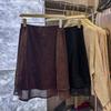 Women's Faux Suede A-Line Midi Skirt – Stylish, Versatile, Solid-Color Early Autumn Essential for Daily Commuting