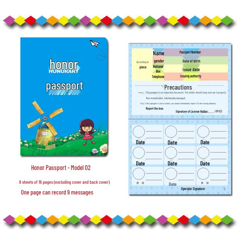 Customizable Children s Good Habits Reward Passbook for Primary School Students