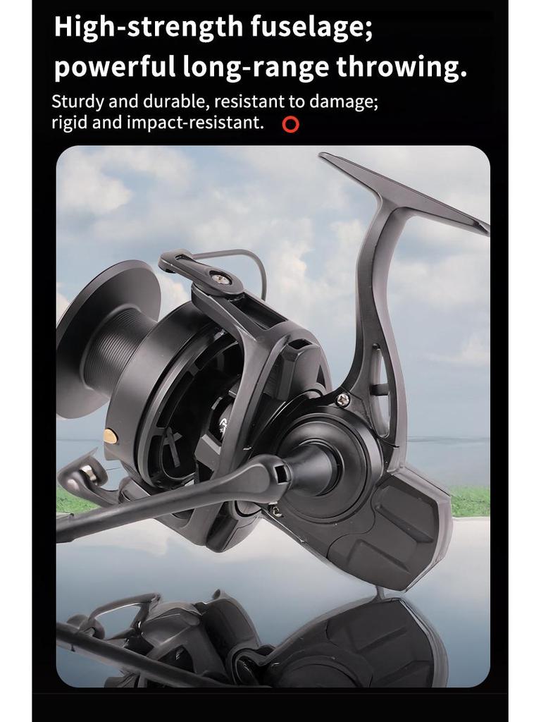 Anti-Seawater Metal Spinning Reel for Long-Cast Fishing with Sea Rod