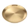 ZISIZ Gold Stainless Steel Round Serving Tray, 37cm