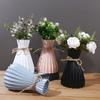 Creative Hemp Rope Closure Simulation of Flower Arrangement and Ceramic Plastic Vase