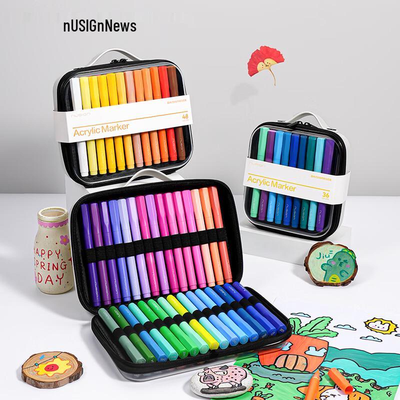 NUSIGN Soft-Tip Washable Acrylic Markers