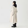 GOLFCROSS Unisex Faux Two-Piece Hooded Long Trench Coat