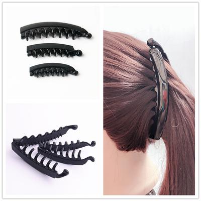 Sommer-Haaraccessoires Bananen-Haarspange für Damen Umweltfreundliches ABS-Zinken Krabbe für Haar-Twists Haarnadel für Mädchen 2 Stück