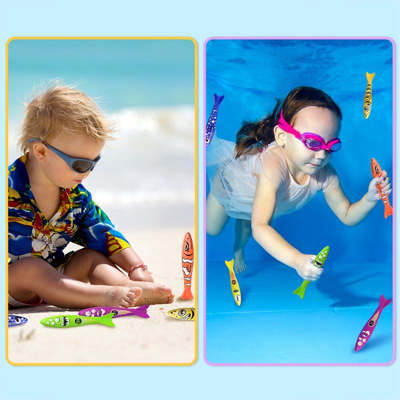 Zabawki do nurkowania dla dzieci Akcesoria basenowe Kolorowy plastikowy sprzęt do zabawy w wodzie Letnie zabawki sportowe na zewnątrz Dekoracja basenu TMZ