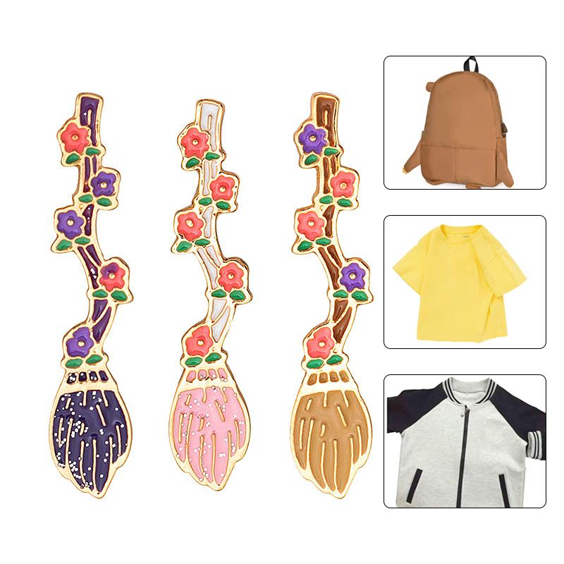 

1 шт., дополнительные цветы, булавка, волшебная ведьма, метла, брошь, Хэллоуин, инструмент, значок, искусство, волшебство