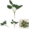 Künstliche Monstera Deliciosa Liebm Blattpflanze für Wohnzimmerdekoration mit handgeflochtenem Seegraskorb