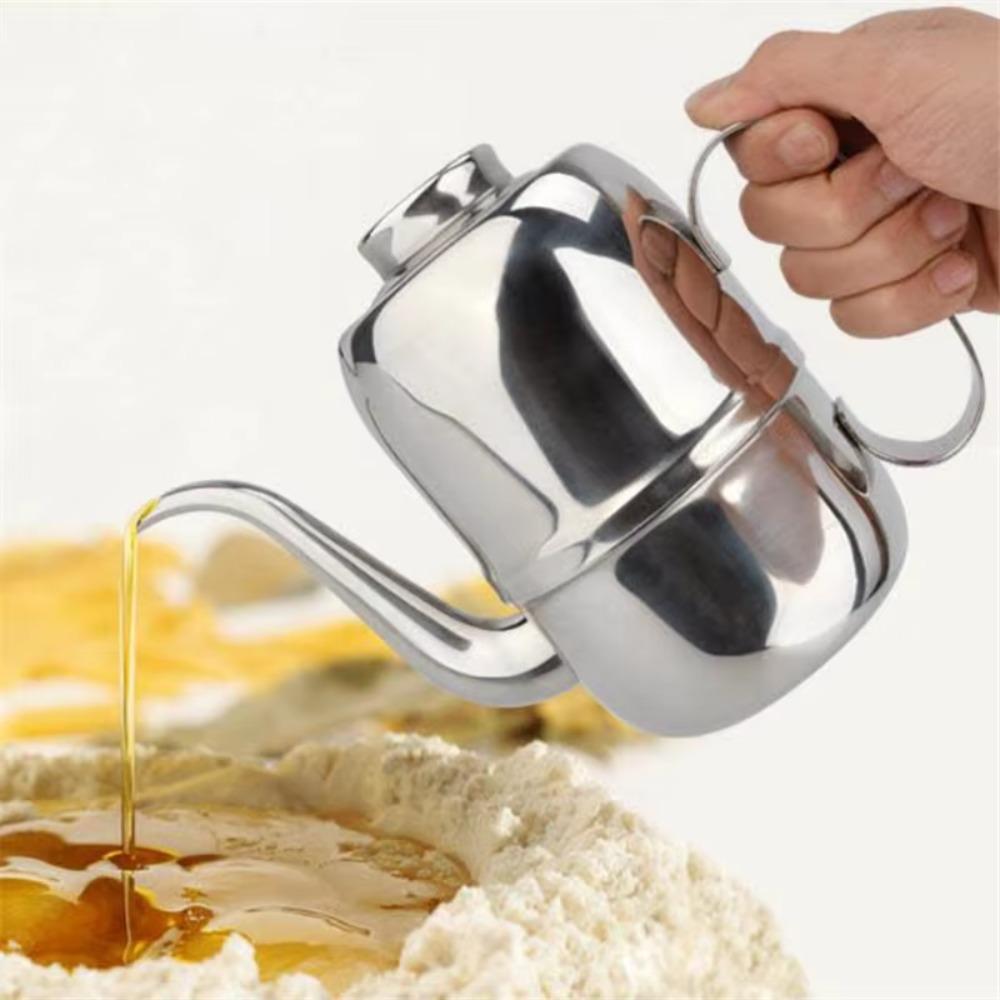 Stainless Steel Oil Dispenser 14/18/24/32/48oz Olive Oil Bottle Kitchen Supplies Oil Pot  Liquid