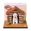 Abenteuerwelpe 3D Notizblock 2027 Kalender Reisender Hund Skulptur mit LED-Licht Ästhetische Schreibtischdekoration Haustierliebhaber Geschenk Hülle