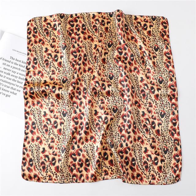 Fashion Silk Square Scarf For Women 60cm Satin Neck Hair Tie Band Bag Warp Soft Office Neckerchief Hijab Female Foulard Bandana