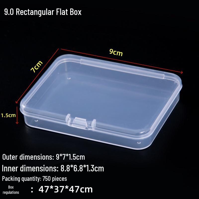 Rectangular Transparent PP Plastic Storage Box for Stationery, Cards, Hardware, Jewelry, and Fishing Gear