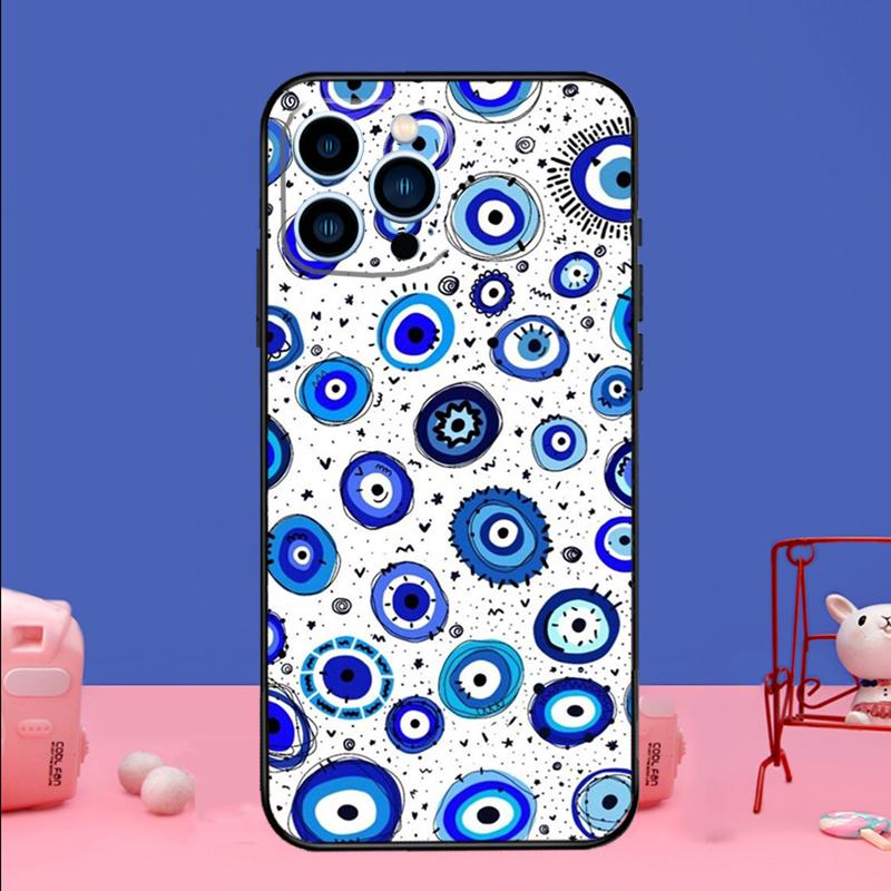 Evil Eyes Phone Case For iPhone 17 16 15 13 11 12 14 Pro Max mini 15 16 Plus 16e 17 Air Bumper Cover