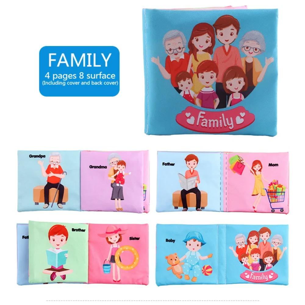 Baby Soft Cloth Book for Newborns 0-12 Months 3D Book Animal Family Cognitive Montessori3D Book for Kids Gift