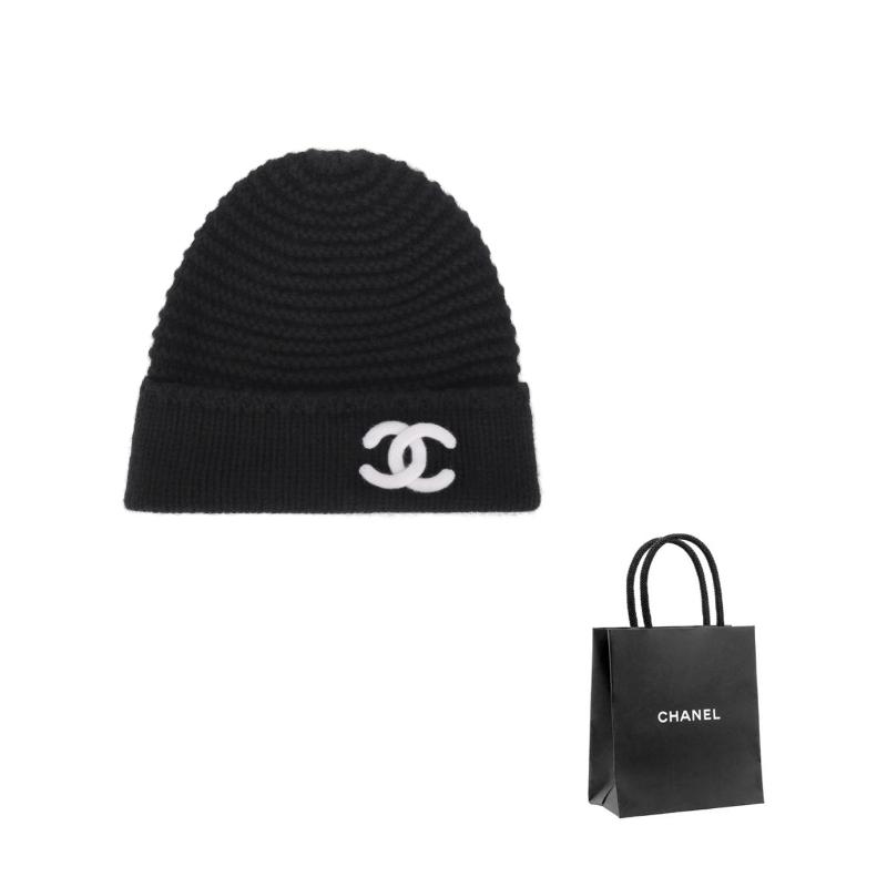 

CHANEL Brand Logo - Wool Hat Women s Black чорний