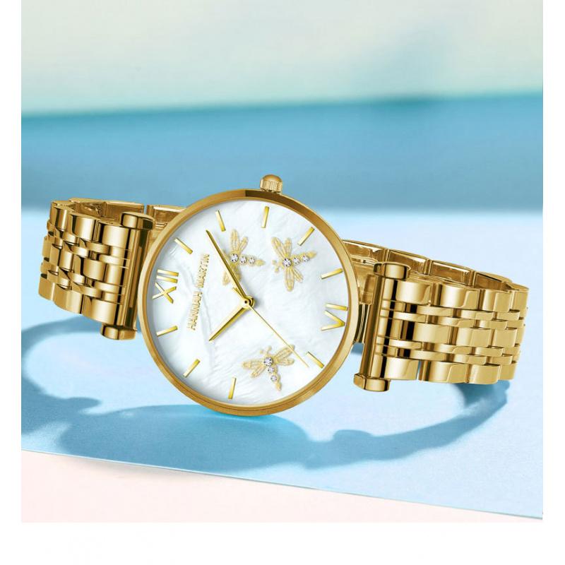 Hanna Martin Libellen-Design Damenuhr Wasserdicht Japanisches Uhrwerk 36mm Zifferblatt Modedesign Damenuhr