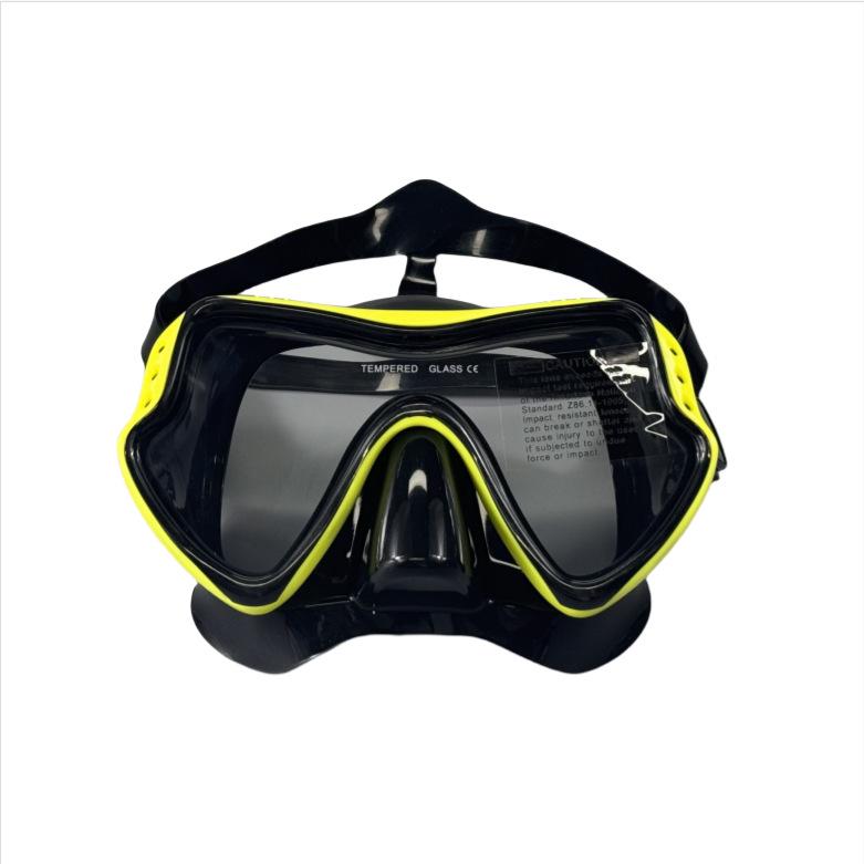 Tempered Glass Scuba Mask & Snorkeling Goggles with Transparent Silicone