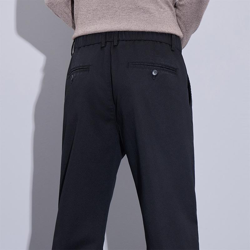 

Casual Pants for Men Autumn and Winter Business Slim Straight Trousers for Men 38