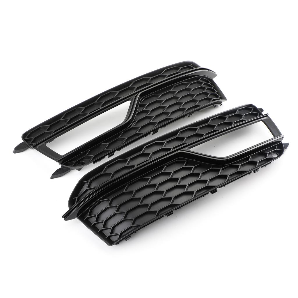 Paar Nebelscheinwerfer vorne Schwarze Ziergitter Grill 8T0807681K 8T0807682K Passend für A5 S-Line S5 2013-2016