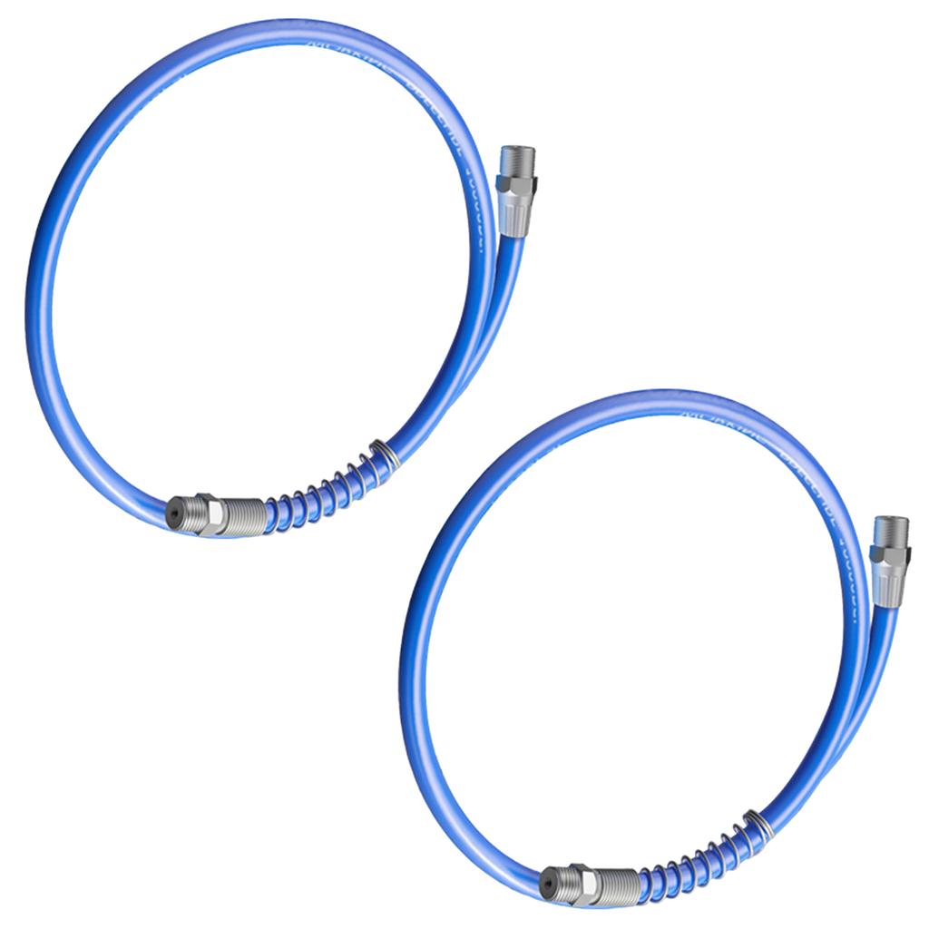Set of 2 Industrial Grease Guns Hose 10000PSI Oil Resistant Heavy Duty Replacement Part For Pneumatic Equipment Tool