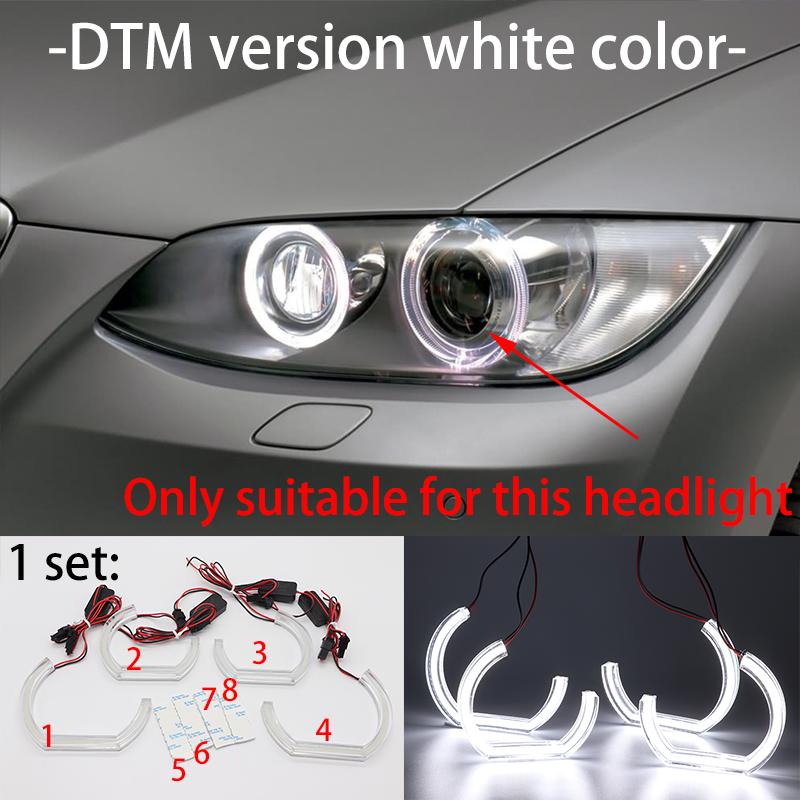 Excellent DTM Style Ultra Bright Led Angel Eyes DRL  Rings Retrofit Accessories for BMW 3 Series E90 E91 E92 E93 M3 2005-12