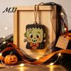 Themed Props for Shop Windows Halloween Wooden Hanging Decor, Vintage Ghost Pumpkin Pendant Decorations, Cartoon Durable Indoor Accessories Style Wall