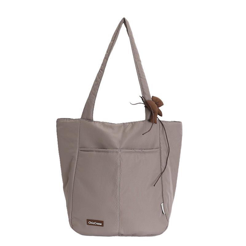 

Осень и зима новая корейская повседневная дорожная сумка через плечо большой вместимости модная универсальная большая вместимость простая портативная сумка-тоут no pendant серый