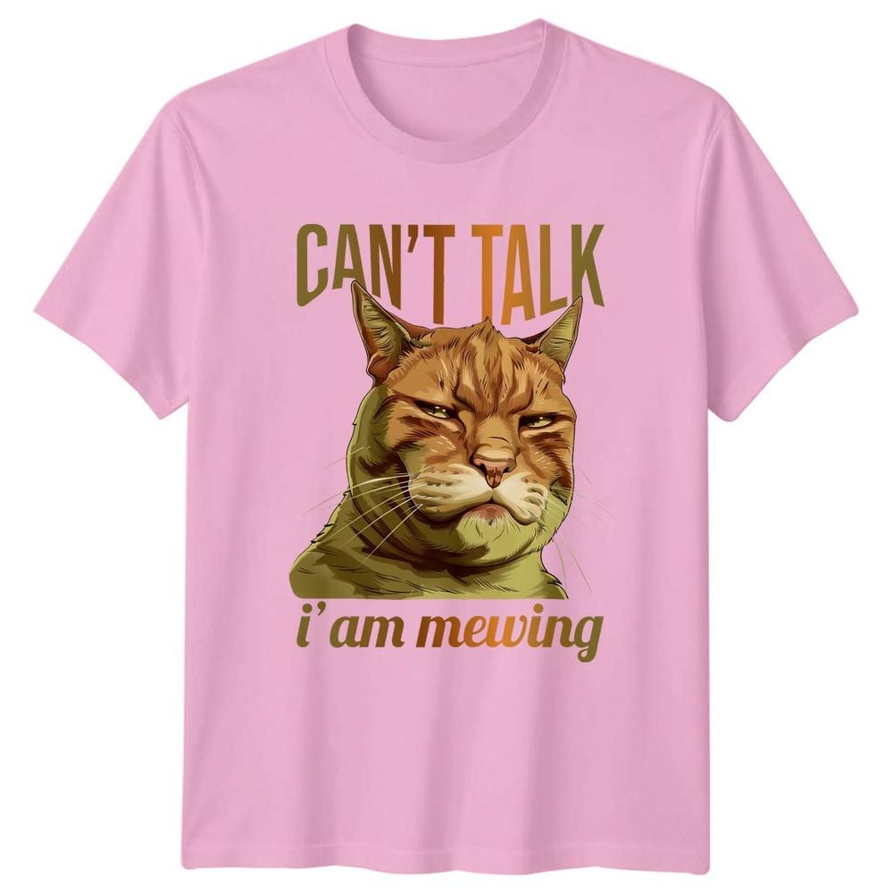 Cant Talk I Am Mewing TShirt Mewing Aesthetic Cat Meme