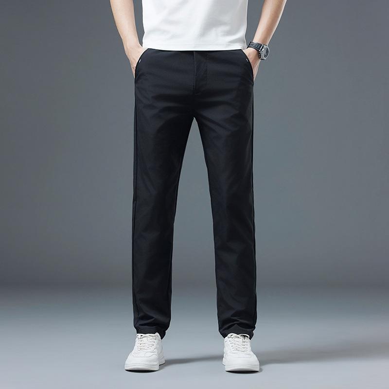 Novidades de Verão: Calças Casuais Masculinas - Pernas Longas, Leves, Calças Stretch de Corte Justo - Calças Esportivas Confortáveis para Homens