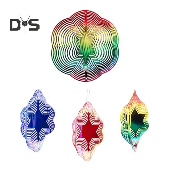 Hexagon 3D barevná větrná vrtule Ptačí reflektor Vysoce reflexní Vnitřní Venkovní Zahrada Dvůr Farma Závěsná zvonkohra odstrašující ptáky Ozdobný přívěsek