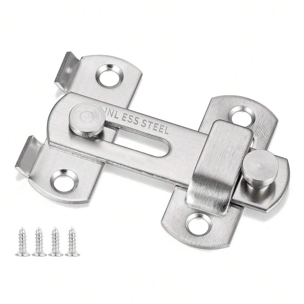 Modern Stainless Steel Sliding Bolt Latch for Bathroom, Pet Cage, Barn Door, Anti-theft Lock