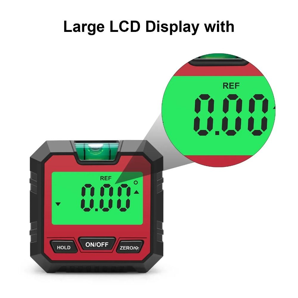 Accurate 360 Degree Angle Finder Lcd Screen Angle Bevel Tester Digital Level Box  Measuring Tools