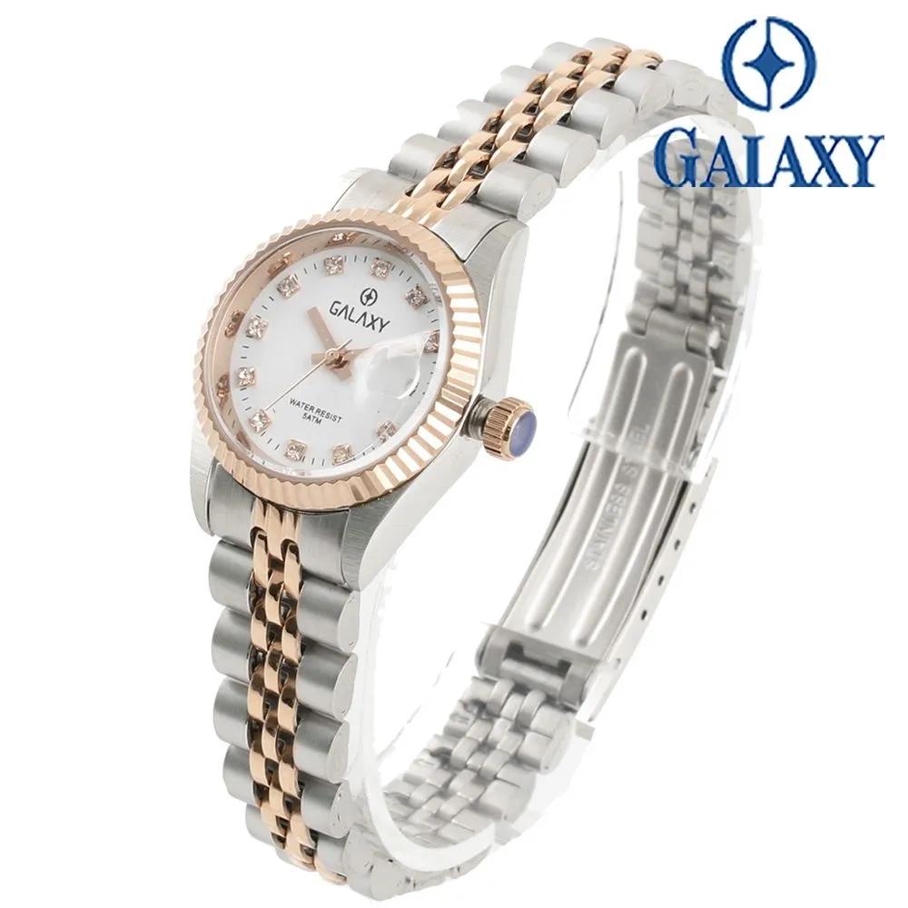 Galaxy 50M Wasserdichte Herren-/Damen-Paar-Armbanduhr QT7013ME/QT7013FE