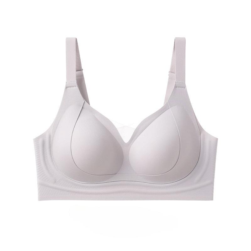 Small V-Neck Soft Support Push Up Bandeau Bra, Wireless Adjustable Side Gathering Shaping Comfort Women's Bra